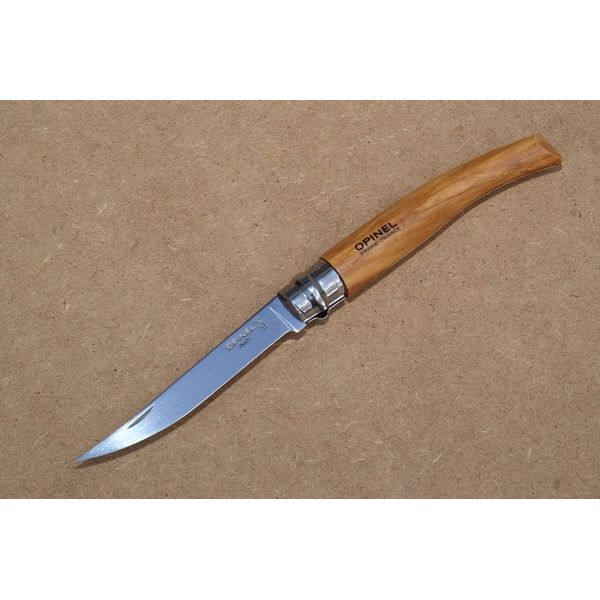 Нож филейный Opinel №10 нержавеющая сталь оливковое дерево 000645
